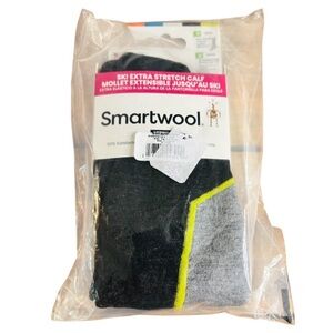 NWT Smartwool Unisex Black & Gray Ski Extra Stretch Calf Socks M 6-8.5 / W 7-9.5
